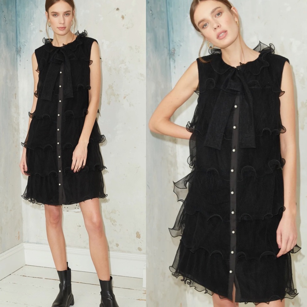 Jovanna London Tambores Ruffle Organza Dress